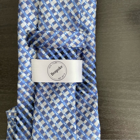 Set of 2 Neckties + Tie Clip | Blue + Gray/Silver | Apt 9 + Bespoke - Picture 8 of 9